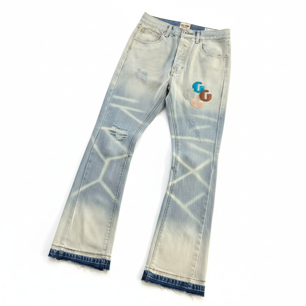 CALÇA GALLERY DEPT. G Patch Sun Faded LA Flare Jeans