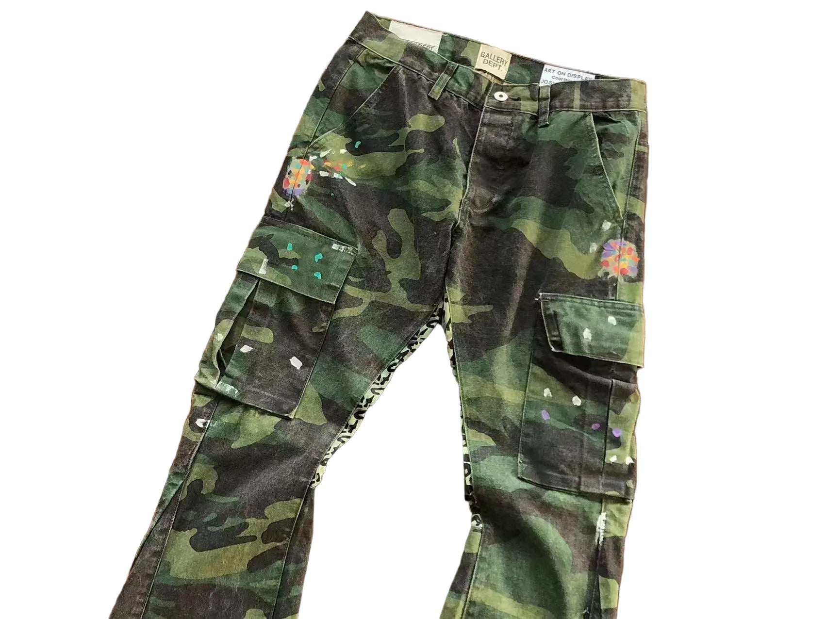 Calça Gallery dept. LA Flare Camouflage Cargo Pants