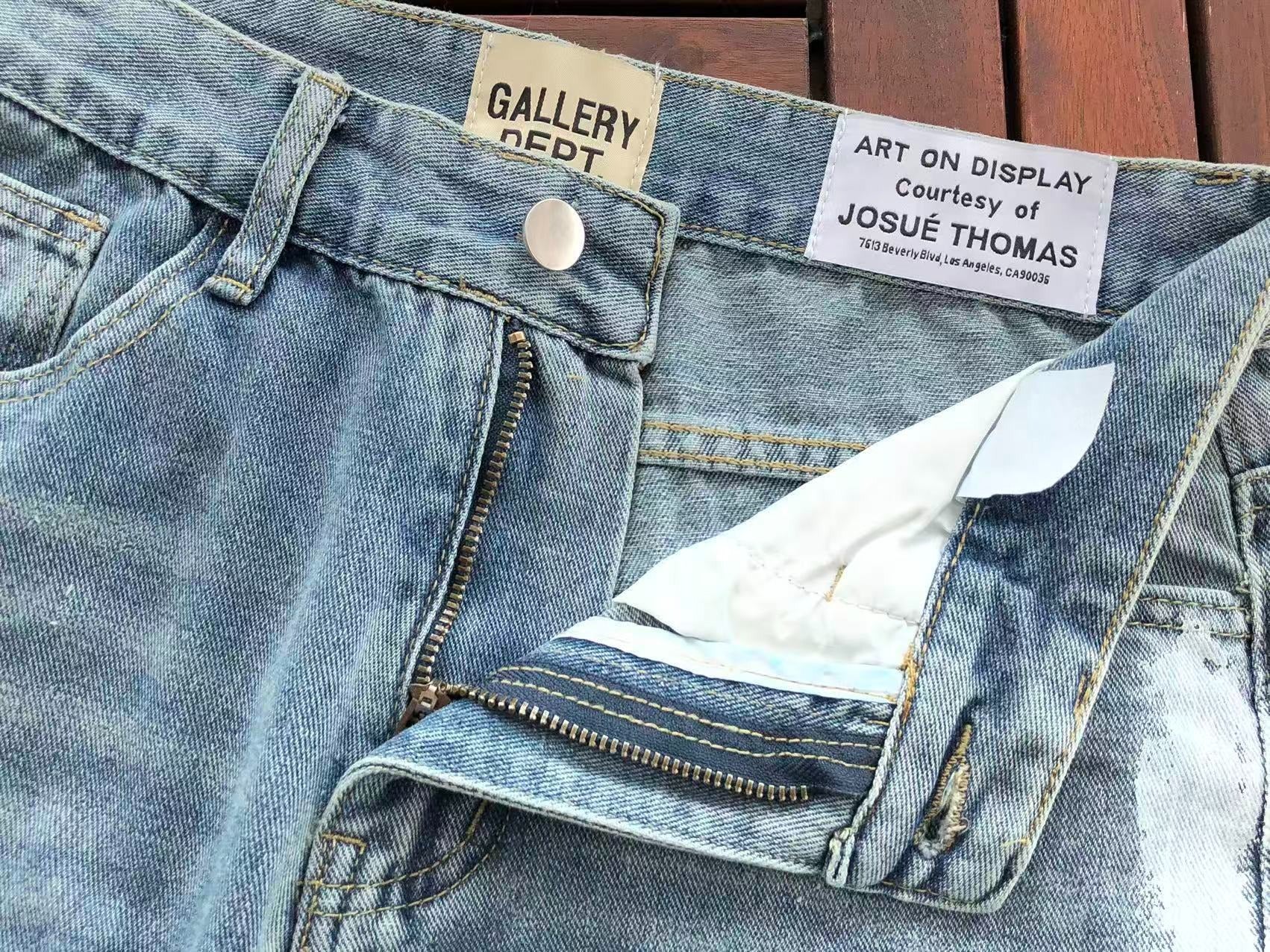 Calça gallery dept. Splash Ink Flare Jeans